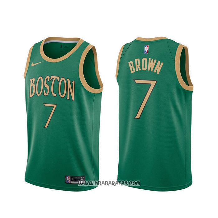 Camiseta Boston Celtics Jaylen Brown #7 Ciudad 2019-20 Verde | www ...