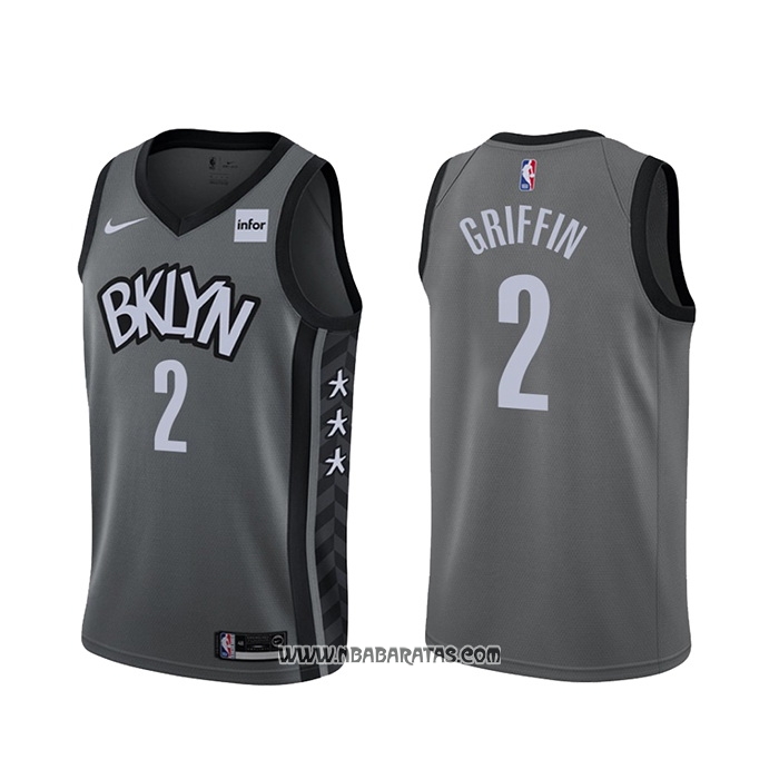 Camiseta Brooklyn Nets Blake Griffin #2 Statement 2020 Gris | www ...