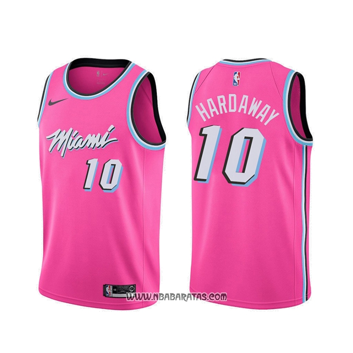 Camiseta Miami Heat Tim Hardaway #10 Earned Rosa | www.nbabaratas.com